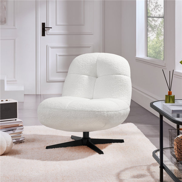 Yaheetech 68cm Wide Boucle Swivel Accent Chair & Reviews | Wayfair.co.uk
